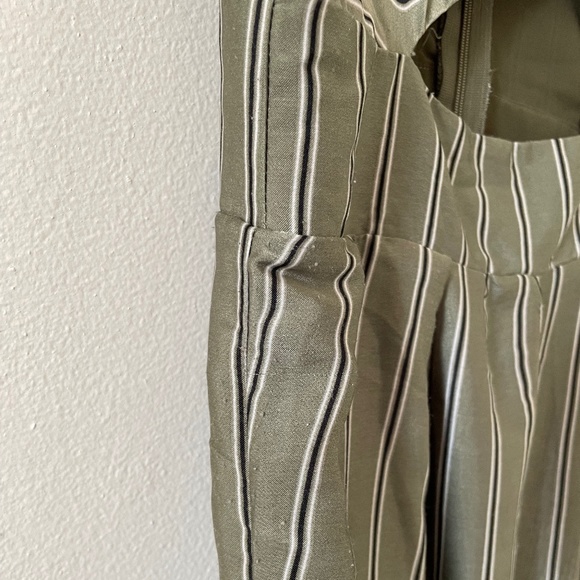 4SI3NNA Striped Green Jumpsuit with a Center Cutout - Picture 14 of 14